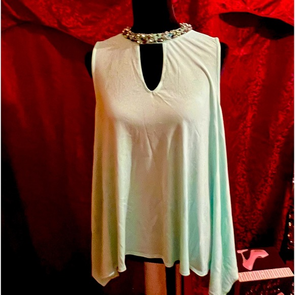 Jennifer Lopez Tops - Glamorous Mint green beaded top